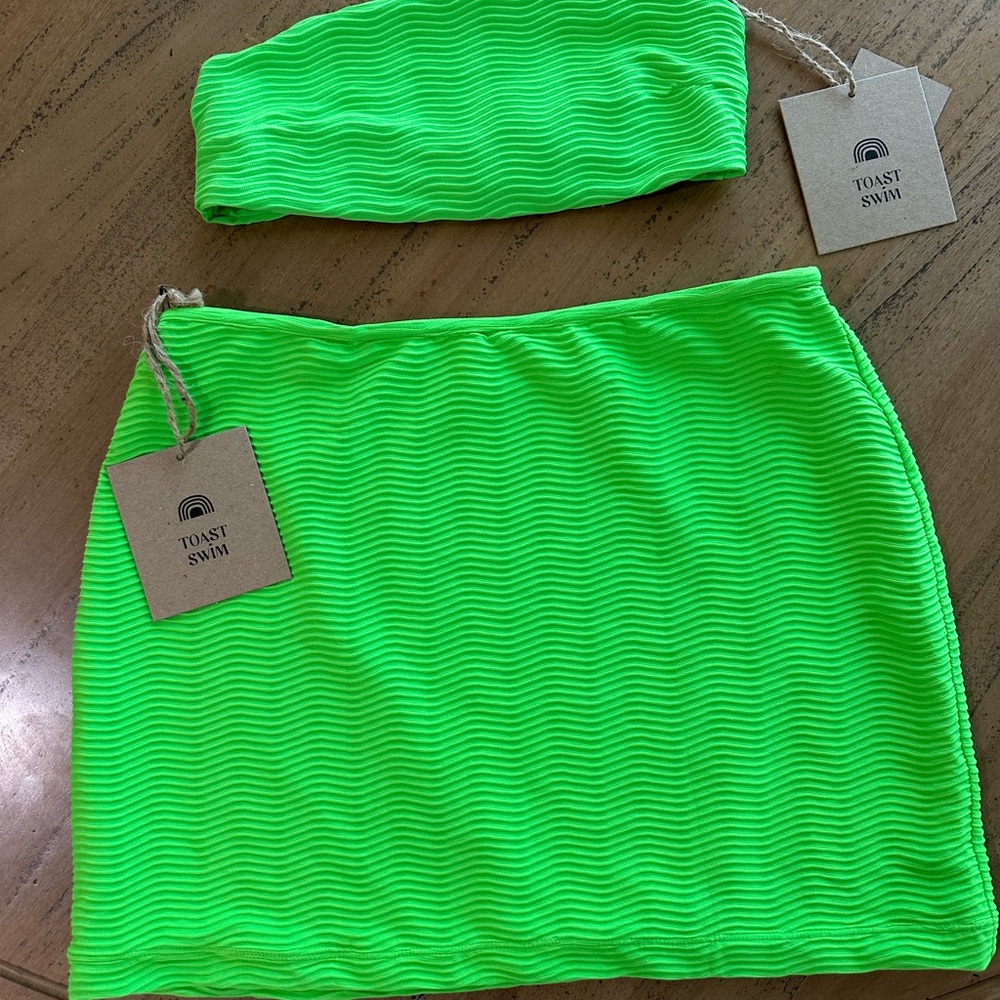 Toast Swim Neon Green Bikini Set